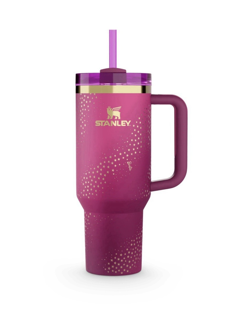 Stanley x Barbie '70s Superstar Purple Pink 40 Oz Quencher Tumbler NIB Ltd Ed - Picture 2 of 14